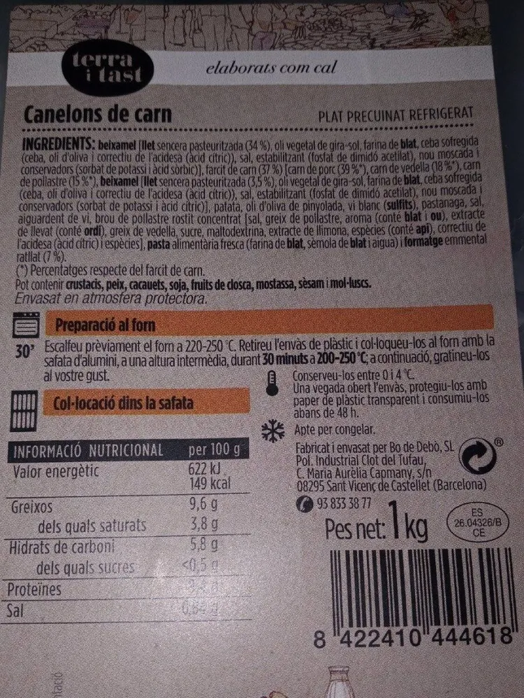 Canelons de carn