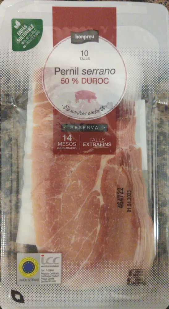 Pernil serrano 50 % Duroc