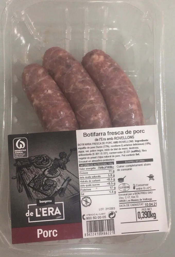 Botifarra fresca de porc