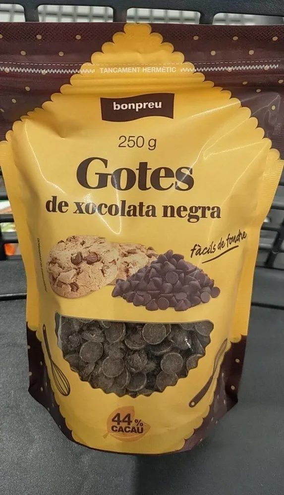 Gotes de xocolata negra