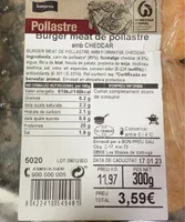Burger meat de pollastre amb cheddar