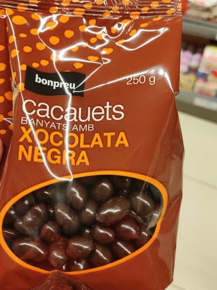 CACAUETS BANYATS AMB XOCOLQTA NEGRA