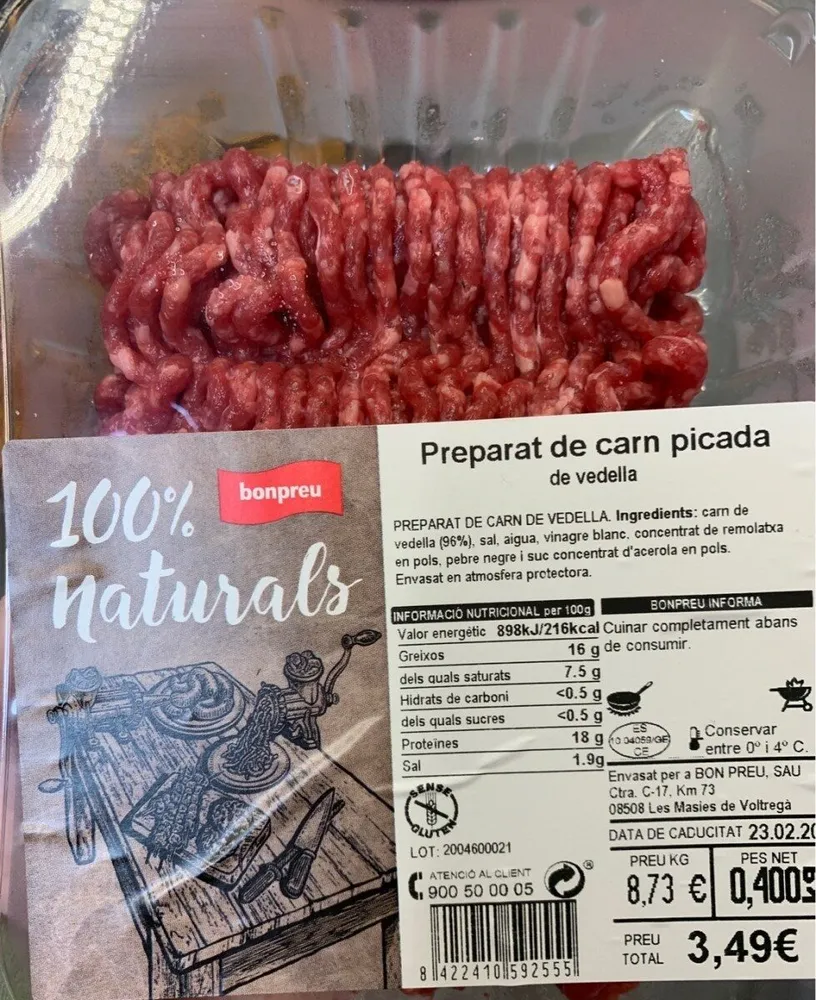 Preparat de carn picada