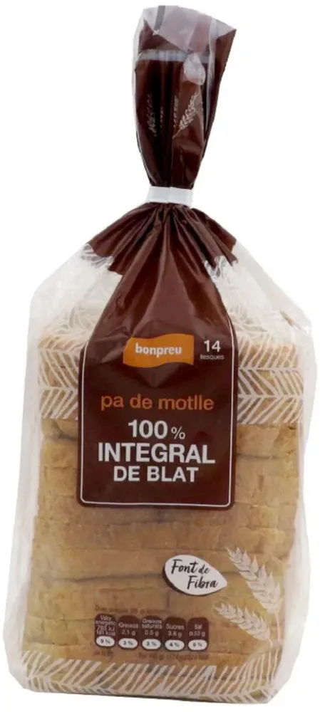 Pan de molde 100% integral