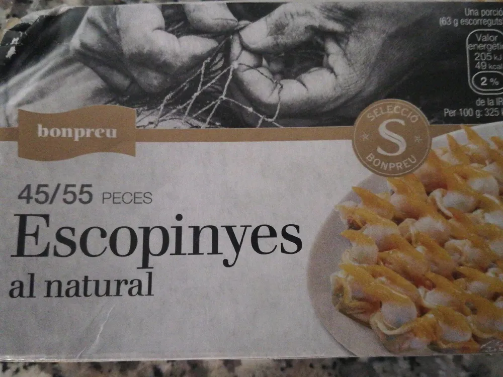 Escopinyes al natural