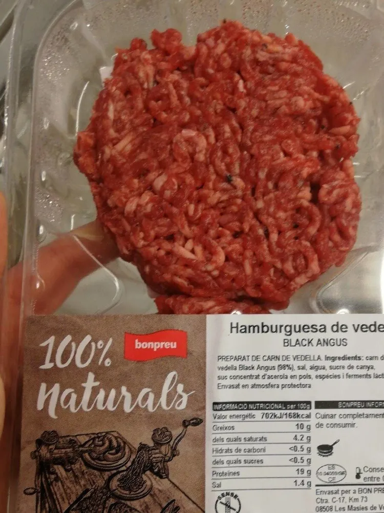 Hamburguesa de vedella black angus