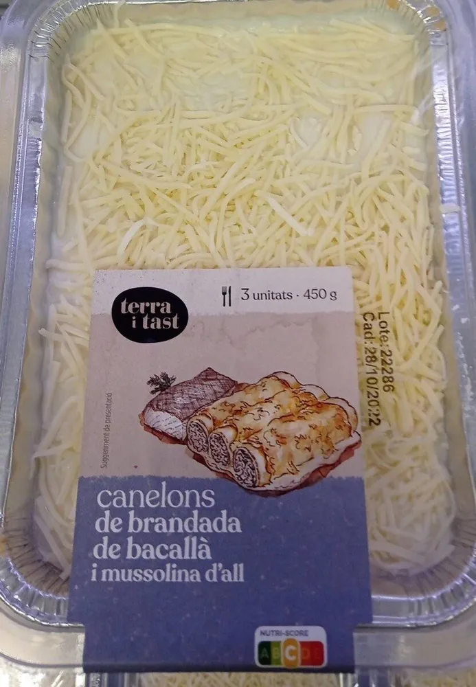 Canelons de brandada de bacallà