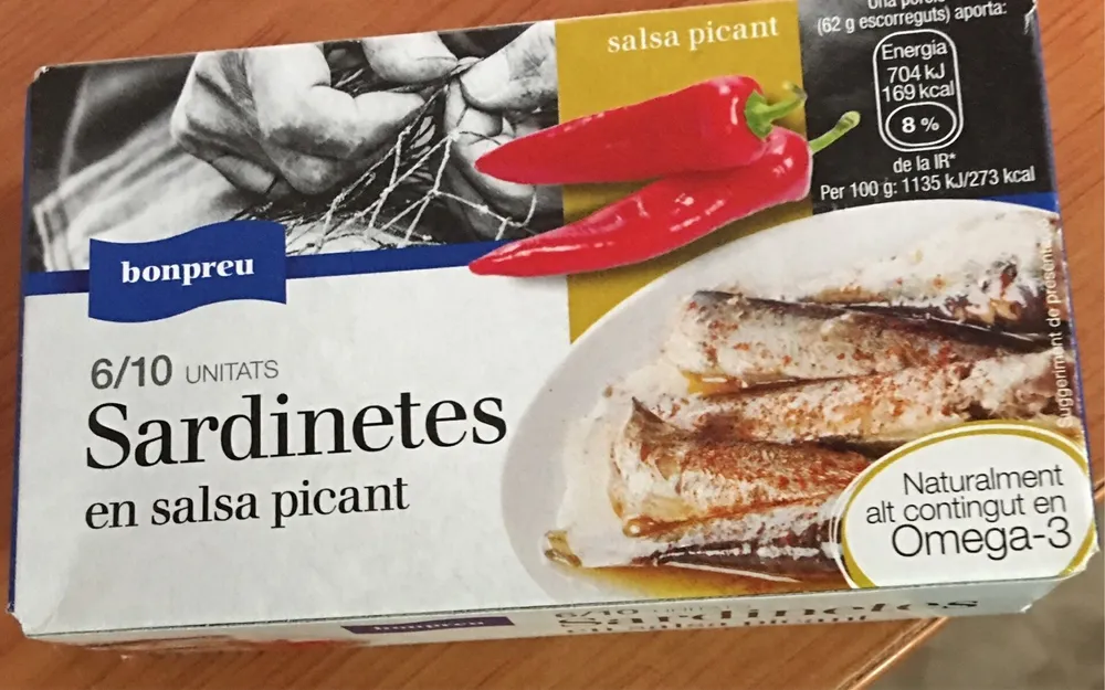 Sardinetes en salsa picant