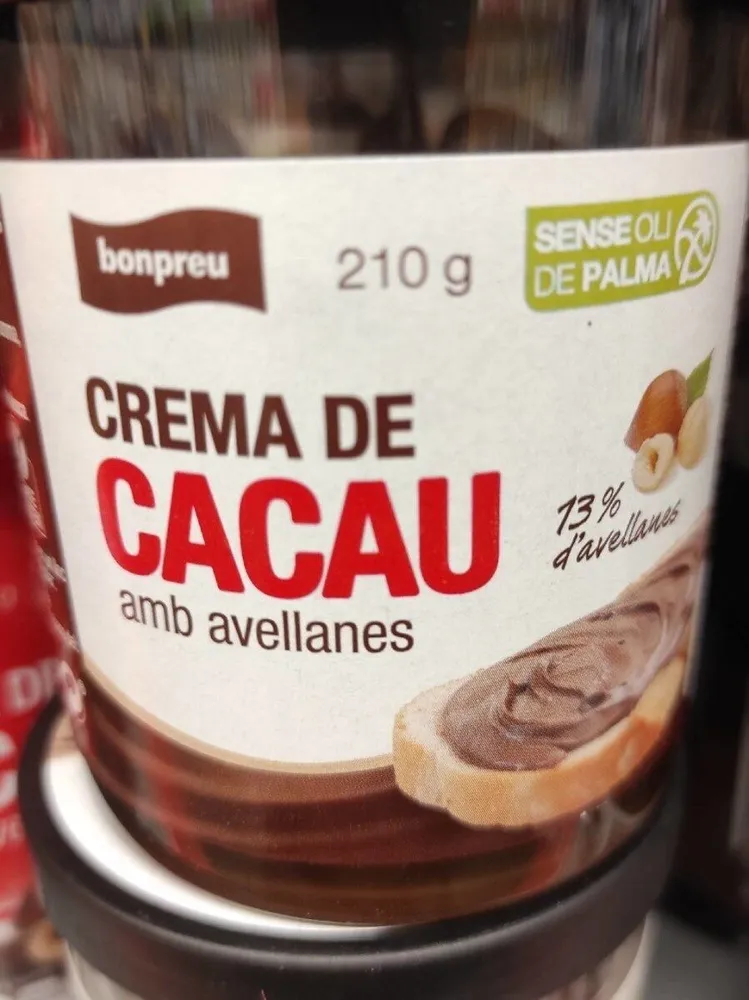Crema de cacau amb avellanas