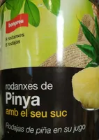 Rodanxes de pinya amb el seu suc