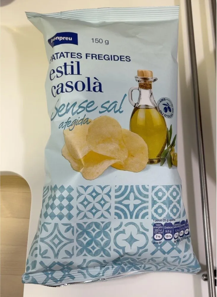 Patates fregides estil casolà sense sal afegida