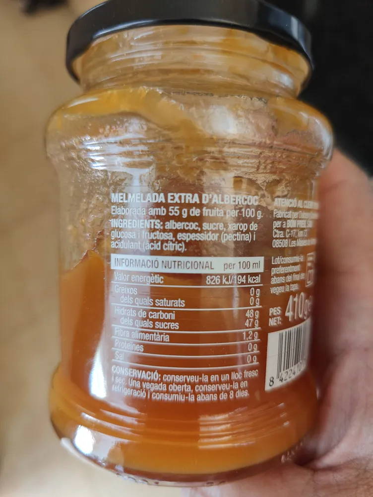 Mermelada albercoc