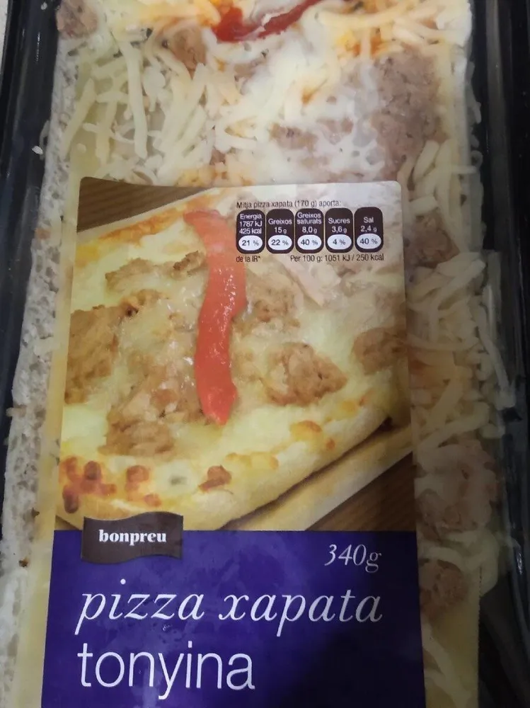 Pizza chapata atún