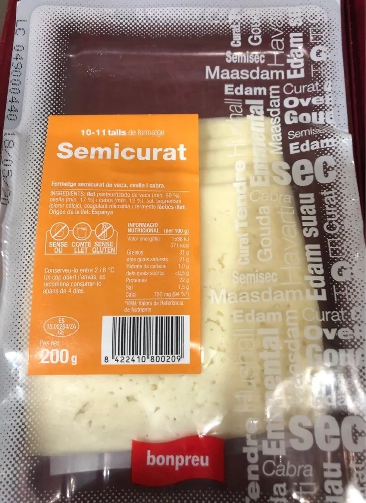 Formatge semicurat de vaca,ovella i cabra