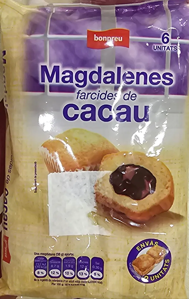 magdalenas de cacau bonpreu