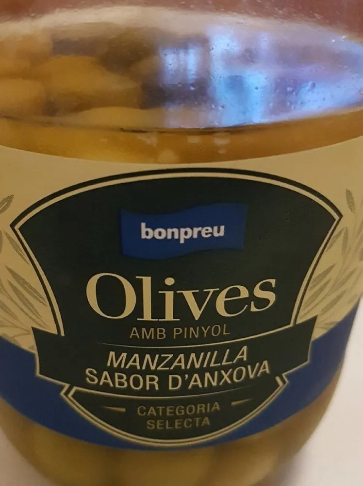 Olives manzanilla sabor d'anxova