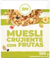 Muesli crujiente con frutas