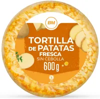 Tortilla de patatas fresca sin cebolla
