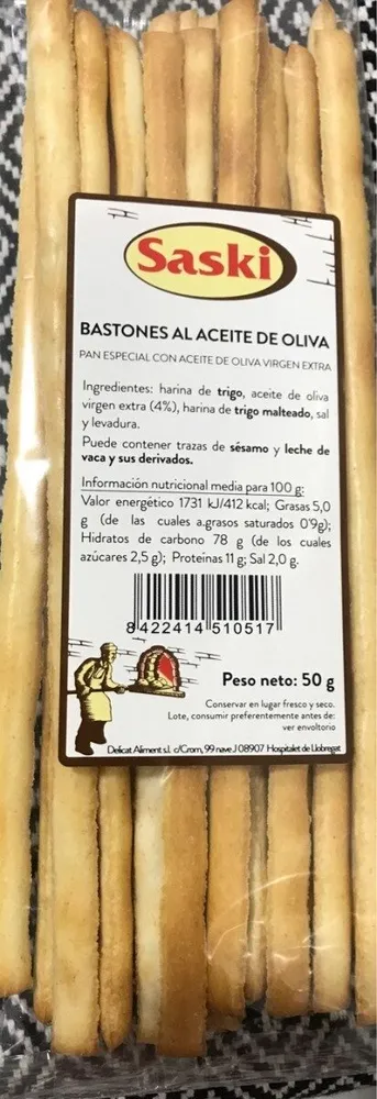 Bastones al aceite de oliva