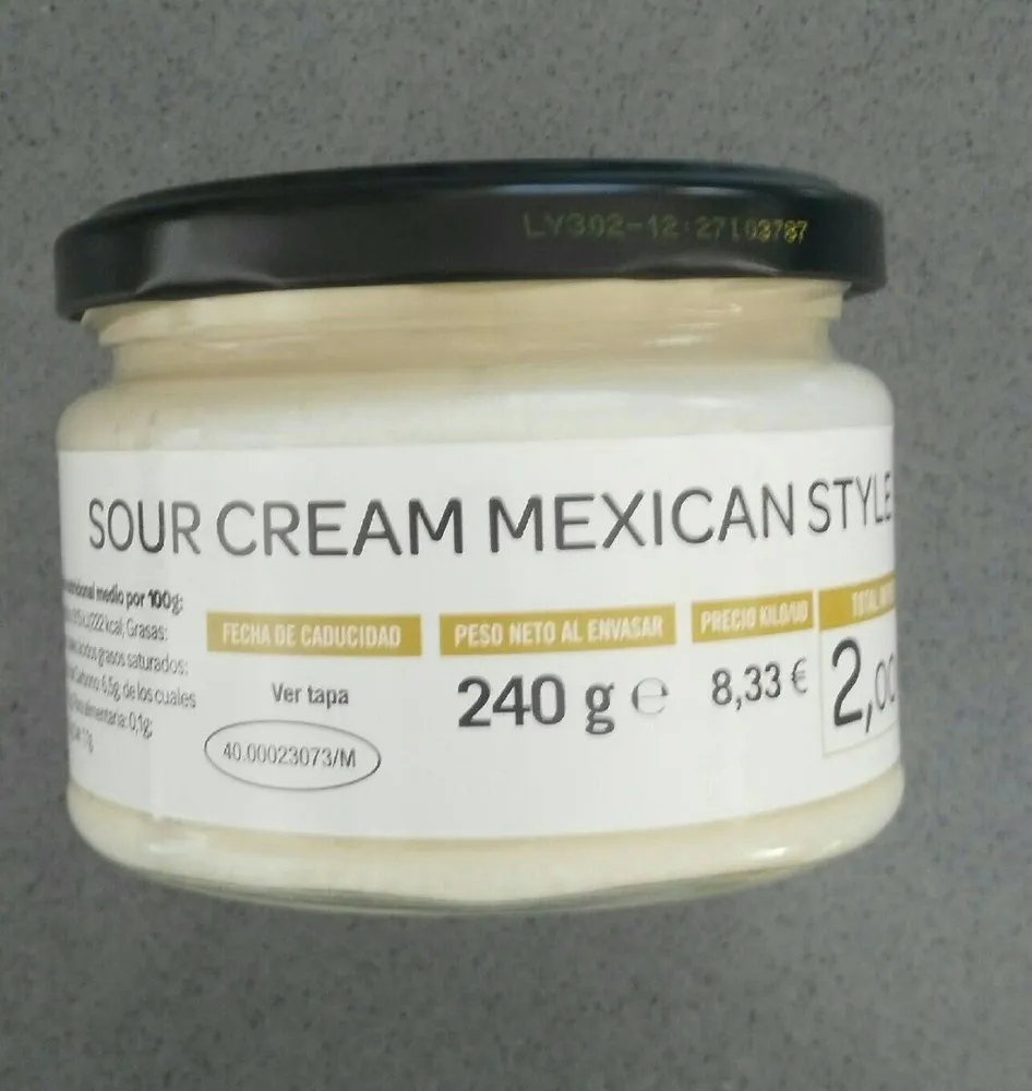 Sour cream mexican style