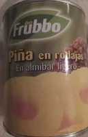 Piña en rodajas en almíbar ligero