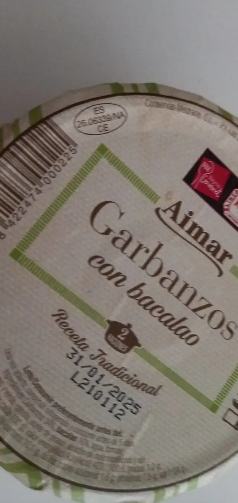 Garbanzos con bacalao