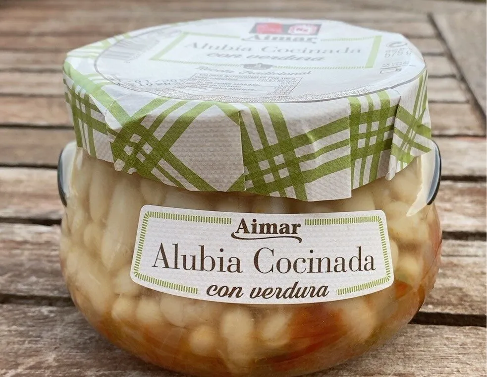 Alubia cocinada con verdura