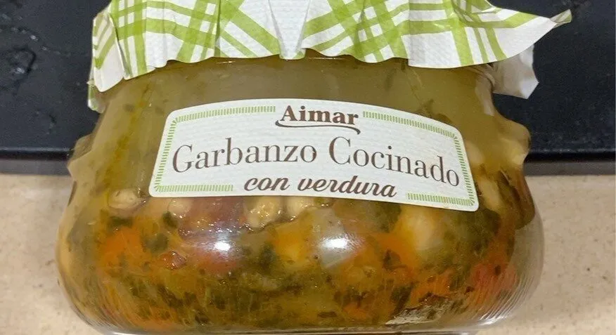 Garbanzo cocinado con verdura