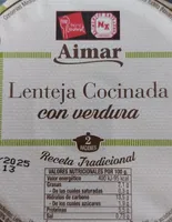 Lenteja cocinada con verduras