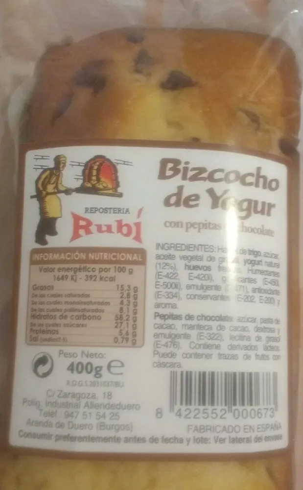 Bizcocho de yogur