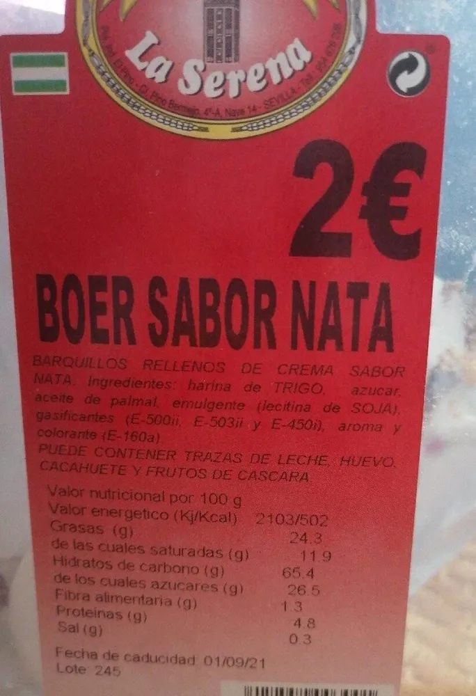 Boer sabor nata