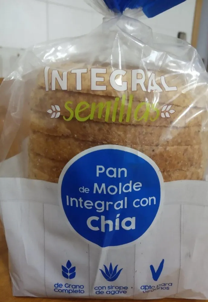 Pan de molde integral con chía