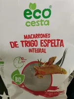 Macarrones integrales de trigo espelta