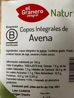 Copos integrales avena