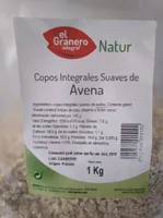 Copos integrales suaves de avena