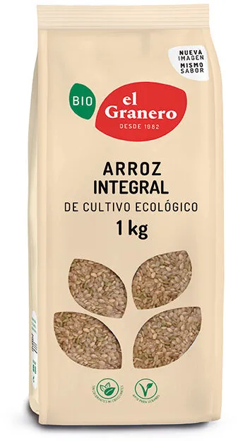 Bio arroz integral de cultivo ecológico