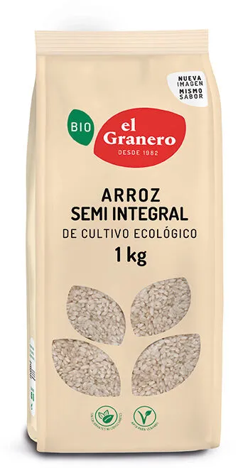 Arroz semi integral de cultivo ecológico
