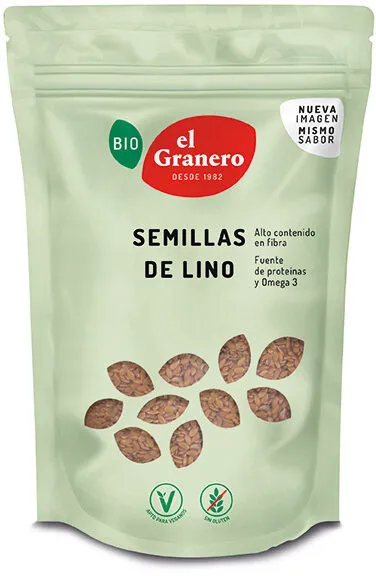 Semillas de lino de cultivo ecológico