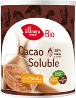 Bio cacao al soluble con panela de cultivo ecológico