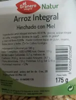 Arroz integral hinchado con miel
