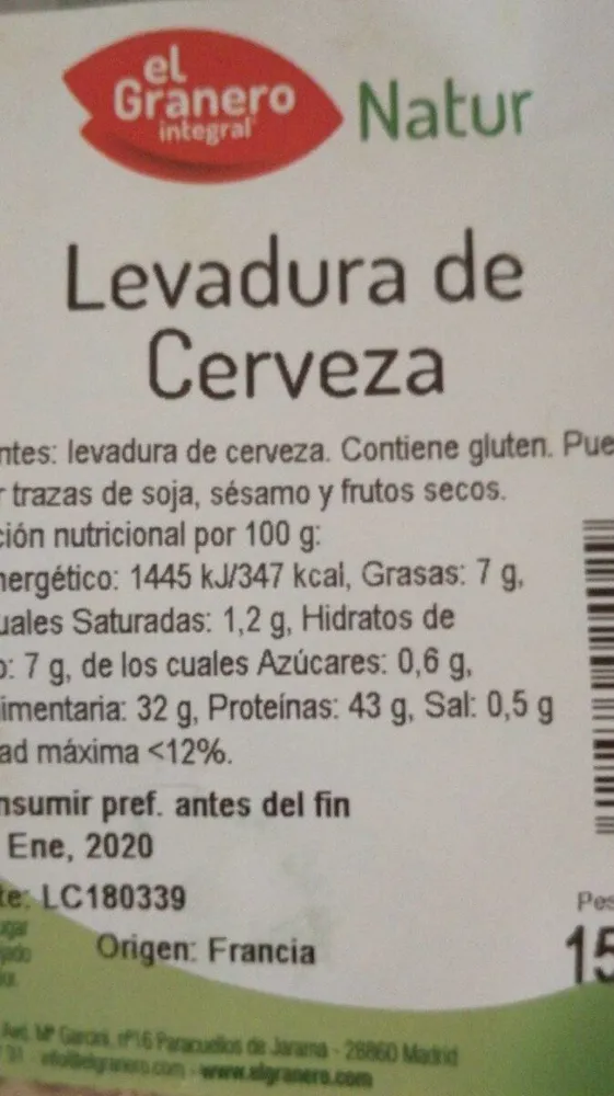 Levadura de cerveza