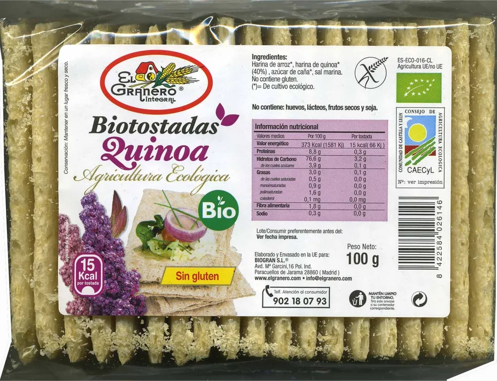 Bio tostadas con quinoa