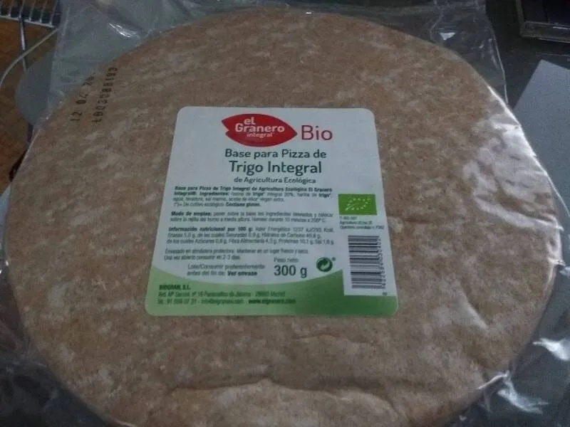 Base para pizza de trigo integral