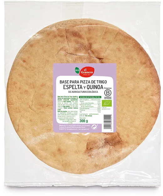 Base para Pizza de trigo Espelta y quinoa