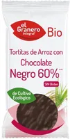 Tortitas de arroz con chocolate negro 60%