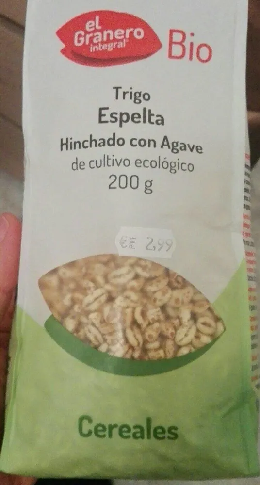 Trigo espelta hinchado con agave