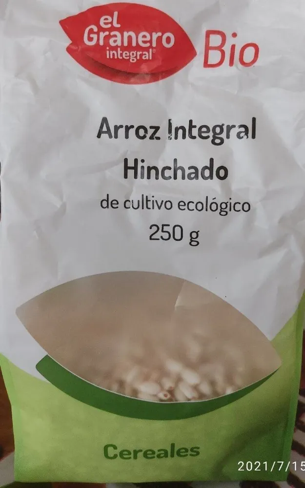Arroz integral hinchado
