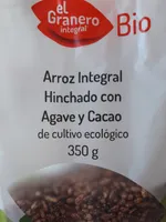 Bio arroz integral hinchado con ágave y cacao ecológico
