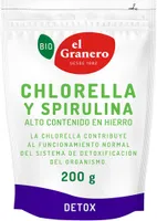 Bio plus detox chlorella y espirulina polvo ecológico