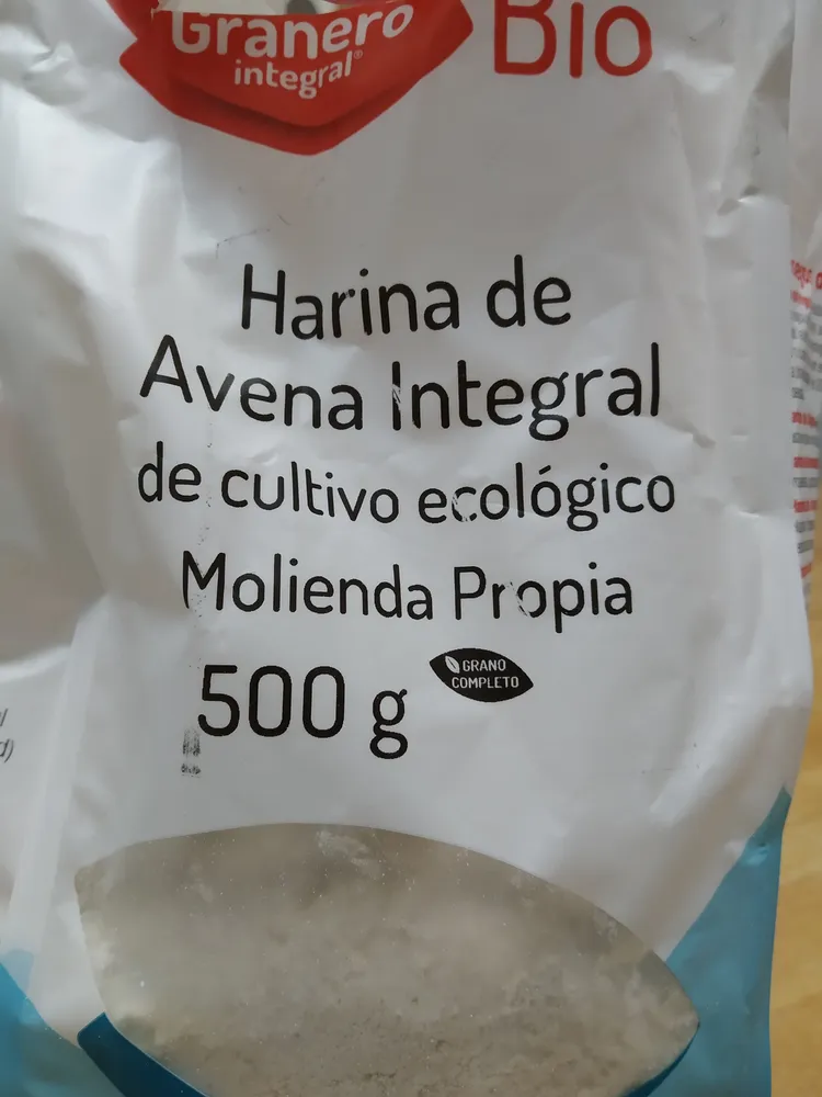 harina de avena integral